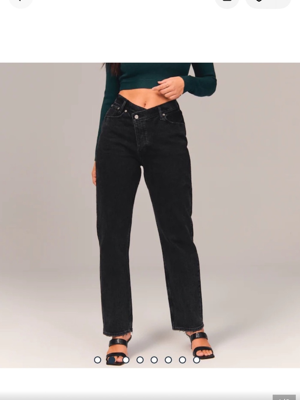 Abercrombie & Fitch Black High-Waist Straight Jeans